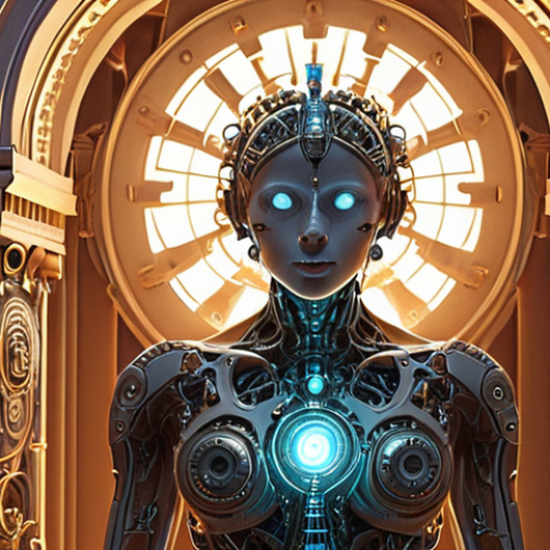 Home 4 **
Prompt: A stylized depiction of the human body, half as a complex machine with gears and wires, and the other half as an ornate temple with glowing light emanating from within. Emphasize the interconnectedness between the two halves. Soft, ethereal lighting. Concept art.
**