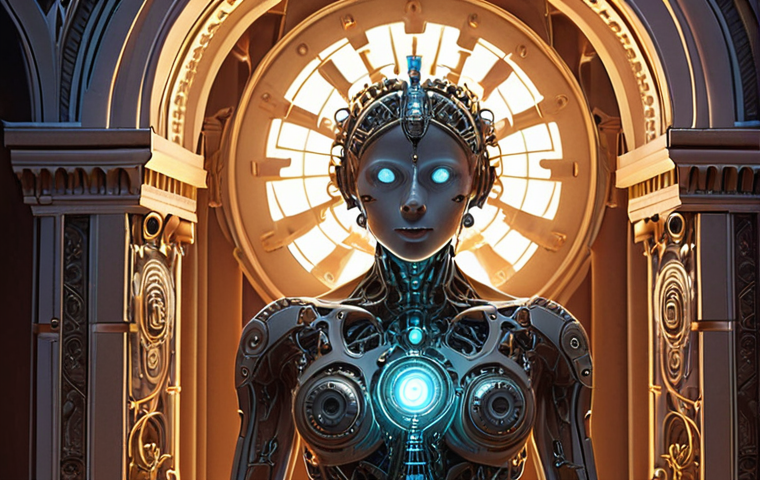 **
Prompt: A stylized depiction of the human body, half as a complex machine with gears and wires, and the other half as an ornate temple with glowing light emanating from within. Emphasize the interconnectedness between the two halves. Soft, ethereal lighting. Concept art.
**